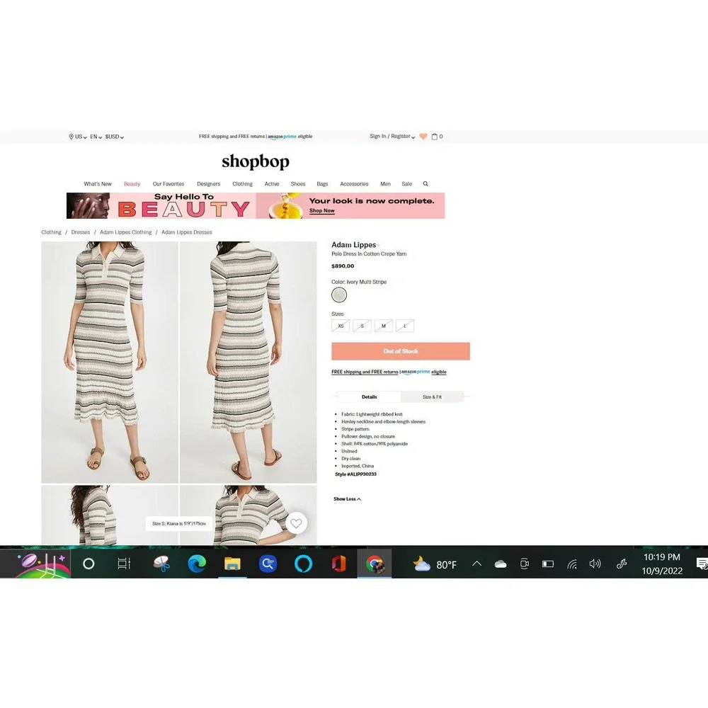 Adam Lippes Striped Midi Polo Dress - Picture 15 of 15